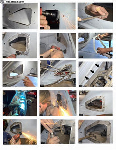 #BY01 Washburn Windows: Carburetor / Engine Bay Access Panels for Bug (large version)