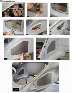 #BY01 Washburn Windows: Carburetor / Engine Bay Access Panels for Bug (large version)