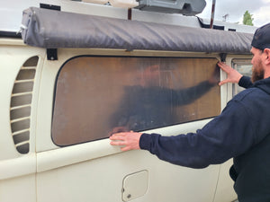 #BS03 Bus: Aluminum Bay Window Rear 'n' Side Delete Panels