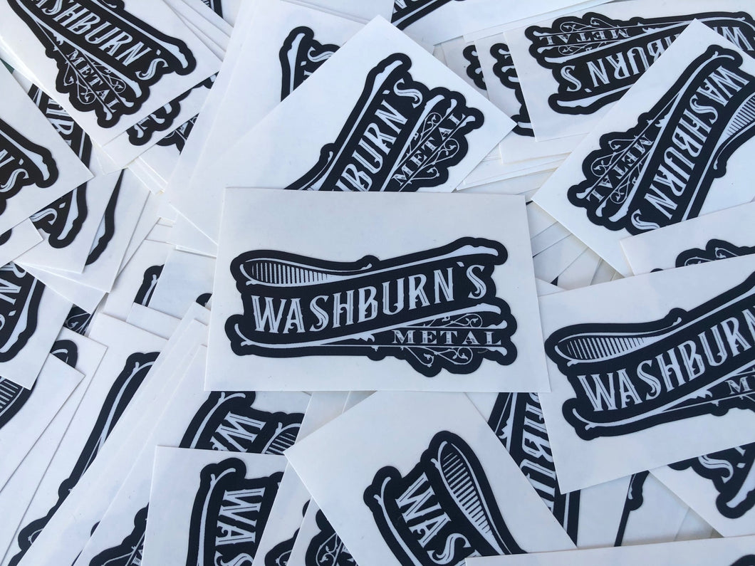 #WS01 Sticker: Washburn's Metal Retro Die Cut
